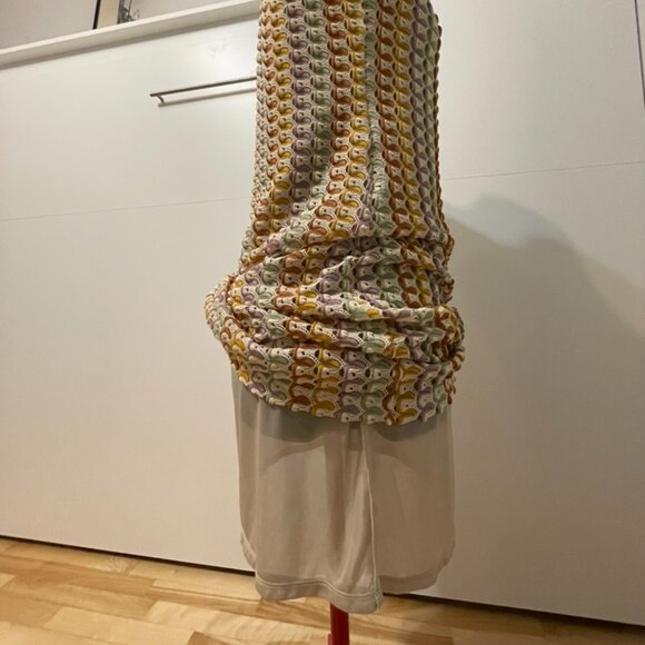 MSN Massana sun dress, lightweight knit, multicolored on a beige background. M. - Picture 6 of 12